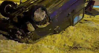 Batman'da kar ve buzlanma kazaya neden oldu: 2 yaralı