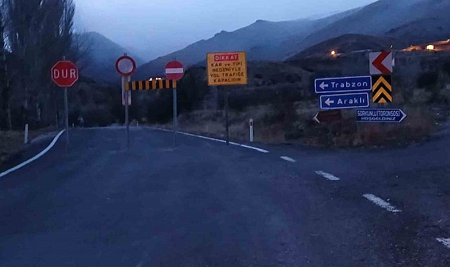 Bayburt'ta bazı köy yolları ve geçitler yoğun kar nedeniyle ulaşıma kapatıldı