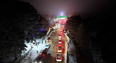 Beyaza bürünen Uludağ'da jandarmadan sıkı denetim
