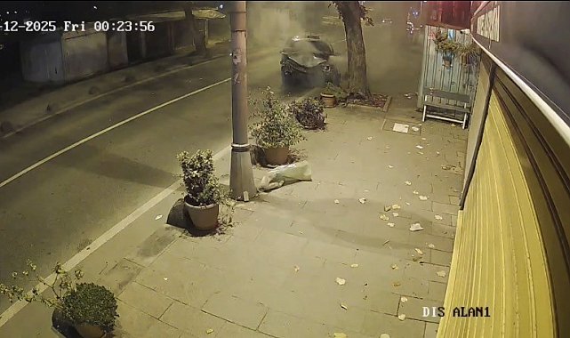 Beykoz'da ehliyetsiz sürücünün kullandığı otomobil ağaca çarpıp yola savruldu: 2 yaralı