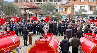 Bilecik'te 20 yeni yangın söndürme tankeri köylere teslim edildi