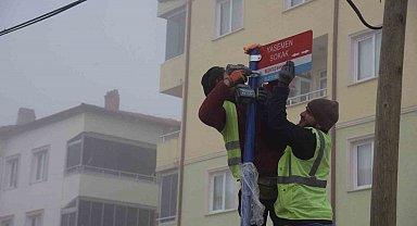Bilecik'te cadde ve sokak tabelaları yenileniyor