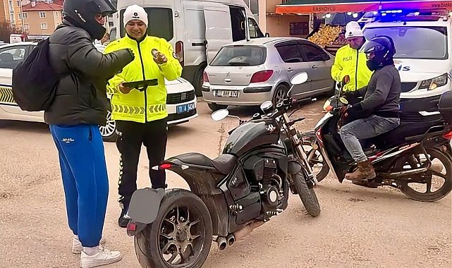 Bilecik'te motosiklet ve ATV sürücülerine trafik denetimi