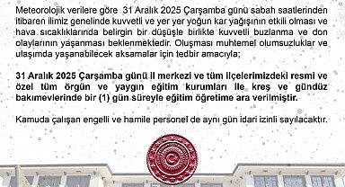 Bingöl'de eğitime 1 gün ara verildi