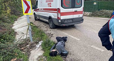 Bisikletli sürücü faciadan böyle döndü...Yaralı kurtuldu