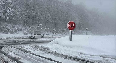Bolu Dağı'nda kar yağışı yeniden başladı