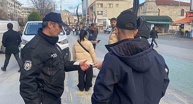 Bolu'nun en işlek caddesinde kaçak göçmen uygulaması
