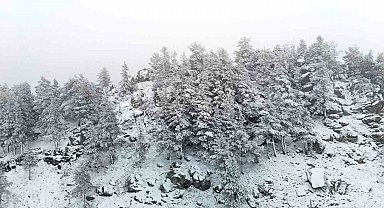 Bolu'nun yükseklerinde kar yağışı etkili oluyor