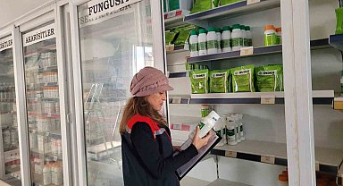 Buharkent'te bitki koruma ve gübre bayilerine denetim