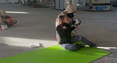 Burdur'da gerçeğini aratmayan yangın ve KBRN tatbikatı