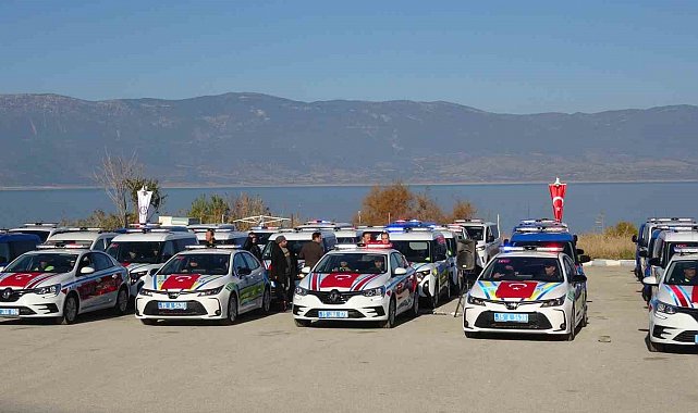 Burdur'da güvenlik güçlerine 56 yeni araç teslim edildi