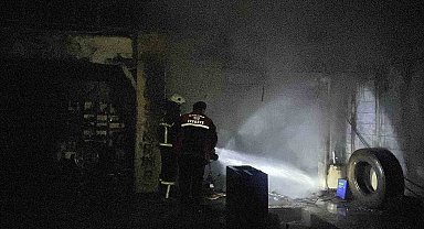 Burdur'da oto yıkamacıda yangın