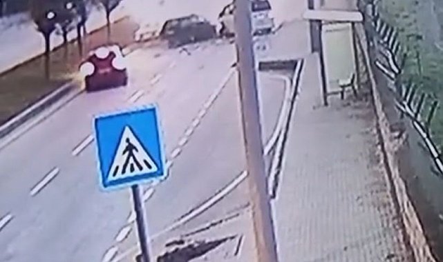 Burdur'daki feci kazanın güvenlik kamerası ortaya çıktı