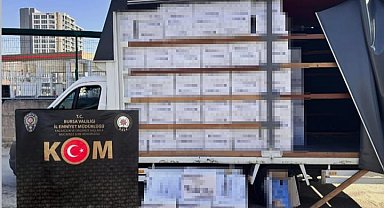 Bursa'da 3 milyon 410 makaron ele geçirildi