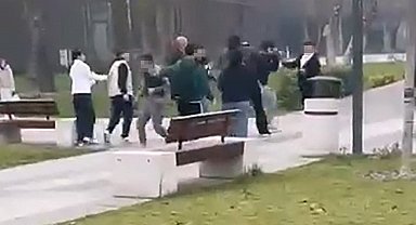 Bursa'da iki grup arasındaki kavga kamerada