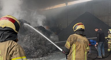 Bursa'da metal geri dönüşüm fabrikasında yangın paniği