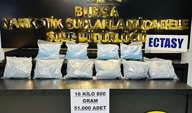 Bursa'da uyuşturucu operasyonu: 51 bin adet extacy ele geçirildi