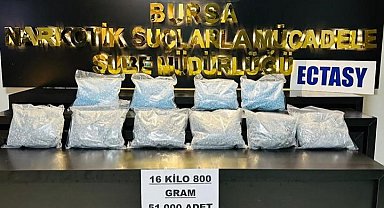 Bursa'da uyuşturucu operasyonu: 51 bin adet extacy ele geçirildi