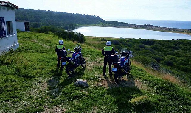 Çanakkale'deki pembe gölün güvenliği jandarma ekiplerinci sağlanıyor