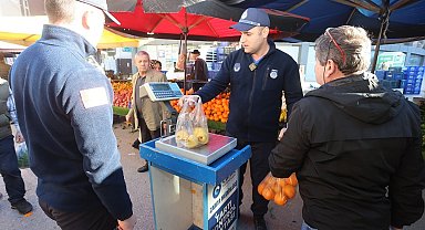 Canik'te pazarlarda denetim: Tartıdan tezgaha tam kontrol
