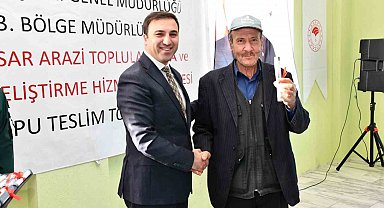 Çavdarhisar'da Arazi Toplulaştırma projesi kapsamında tapu teslim töreni düzenlendi