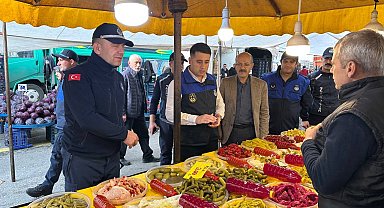 Çayırova'da pazar esnafına fiyat ve tartı denetimi
