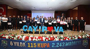 Çayırovalı sporcular 2025'te 354 madalya ve 14 kupa kazandı