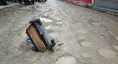 Çöken yola kanepe kollu önlem