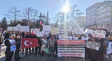 Çorlu'da işçilerden hak arayışı eylemi