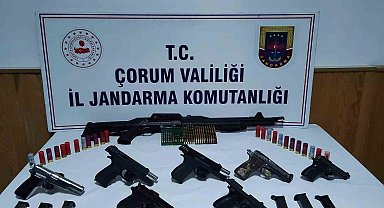 Çorum'da kaçak silah operasyonu