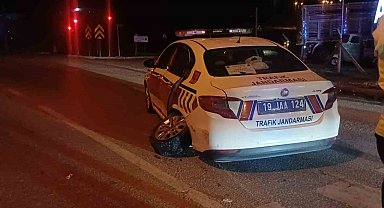 Çorum'da kırmızı ışıkta zincirleme kaza: 2 jandarma personeli yaralandı