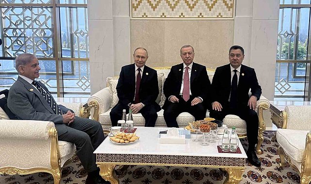 Cumhurbaşkanı Erdoğan, Putin, Şerif ve Caparov ile görüştü