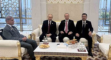 Cumhurbaşkanı Erdoğan, Putin, Şerif ve Caparov ile görüştü