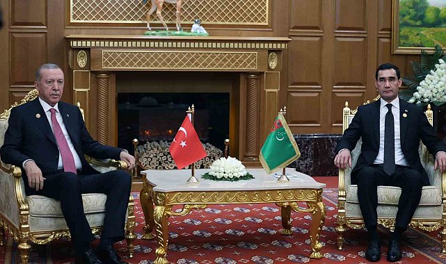 Cumhurbaşkanı Erdoğan, Türkmenistan Devlet Başkanı Berdimuhamedov ile görüştü