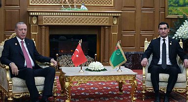 Cumhurbaşkanı Erdoğan, Türkmenistan Devlet Başkanı Berdimuhamedov ile görüştü