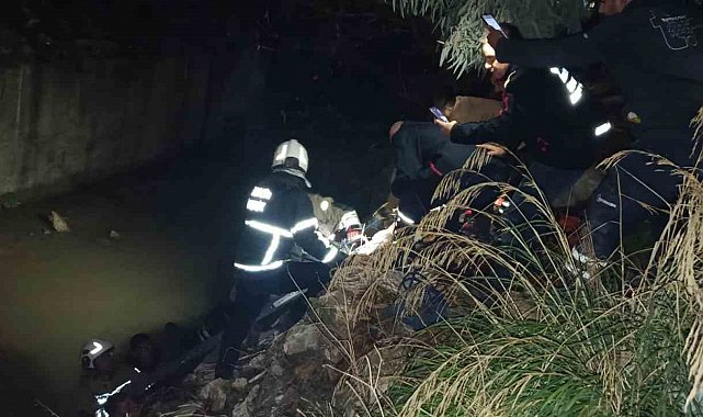 Defne'de su kanalına düşen şahıs yaralandı