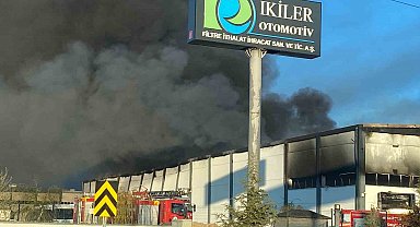 Denizli'de filtre fabrikasını alevler sardı