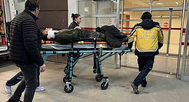 Devrilen motosikletin sürücüsü yaralandı