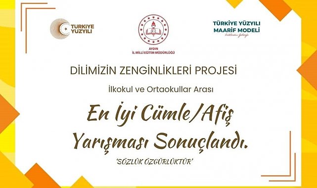 Dilimizin Zenginlikleri Projesi'nde en iyi cümle ve afişler belli oldu