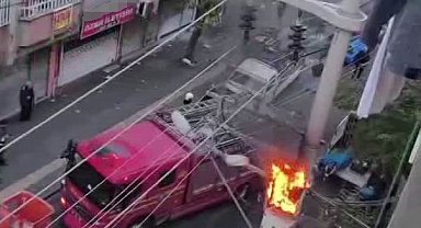 Diyarbakır'da aşırı yüke dayanamayan trafo alev aldı