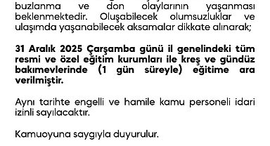 Diyarbakır'da okullar çarşamba günü tatil edildi