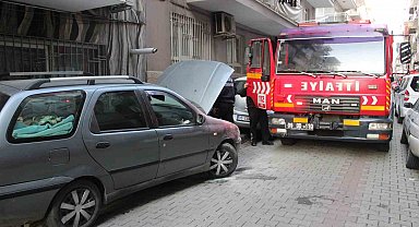Duyarlı esnaf otomobili yanmaktan kurtardı