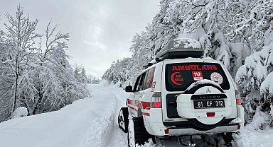 Düzce'de yaşlı hastaya paletli ambulans ulaştı