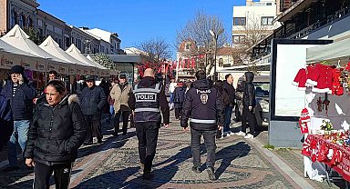 Edirne polisi işlek noktalarda güvenliği arttırdı