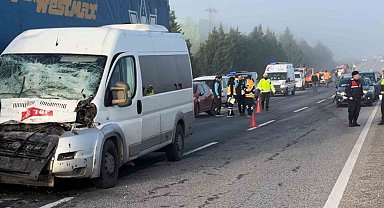 Edirne'de 10 araçlı zincirleme kaza: 5 yaralı