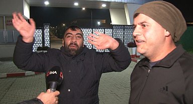 Edirne'de tahliye sevinci kameralara yansıdı: Koşarak çıkıp röportaj arasına girdi