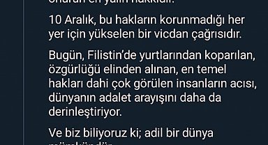 Emine Erdoğan: "Bugün Filistin'de yurtlarından koparılan, özgürlüğü elinden alınan, en temel hakları dahi çok görülen insanların acısı, dünyanın adalet arayışını daha da derinleştiriyor"