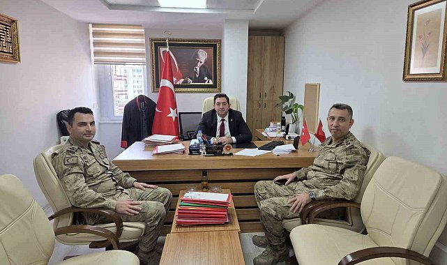 Ergani Sulh Ceza Hakimi Tosunoğlu, tabur ve ilçe jandarma komutanını ağırladı