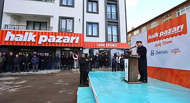 Erzurum'da halk pazarının 10'uncu şubesi açıldı