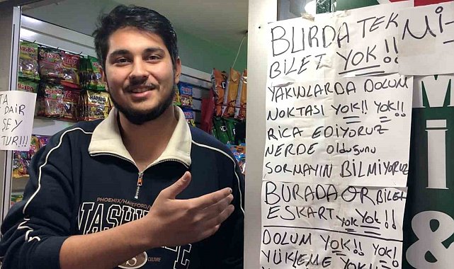 ESKART sorularından bunalan market sahibi, işyerine astığı notla gündem oldu